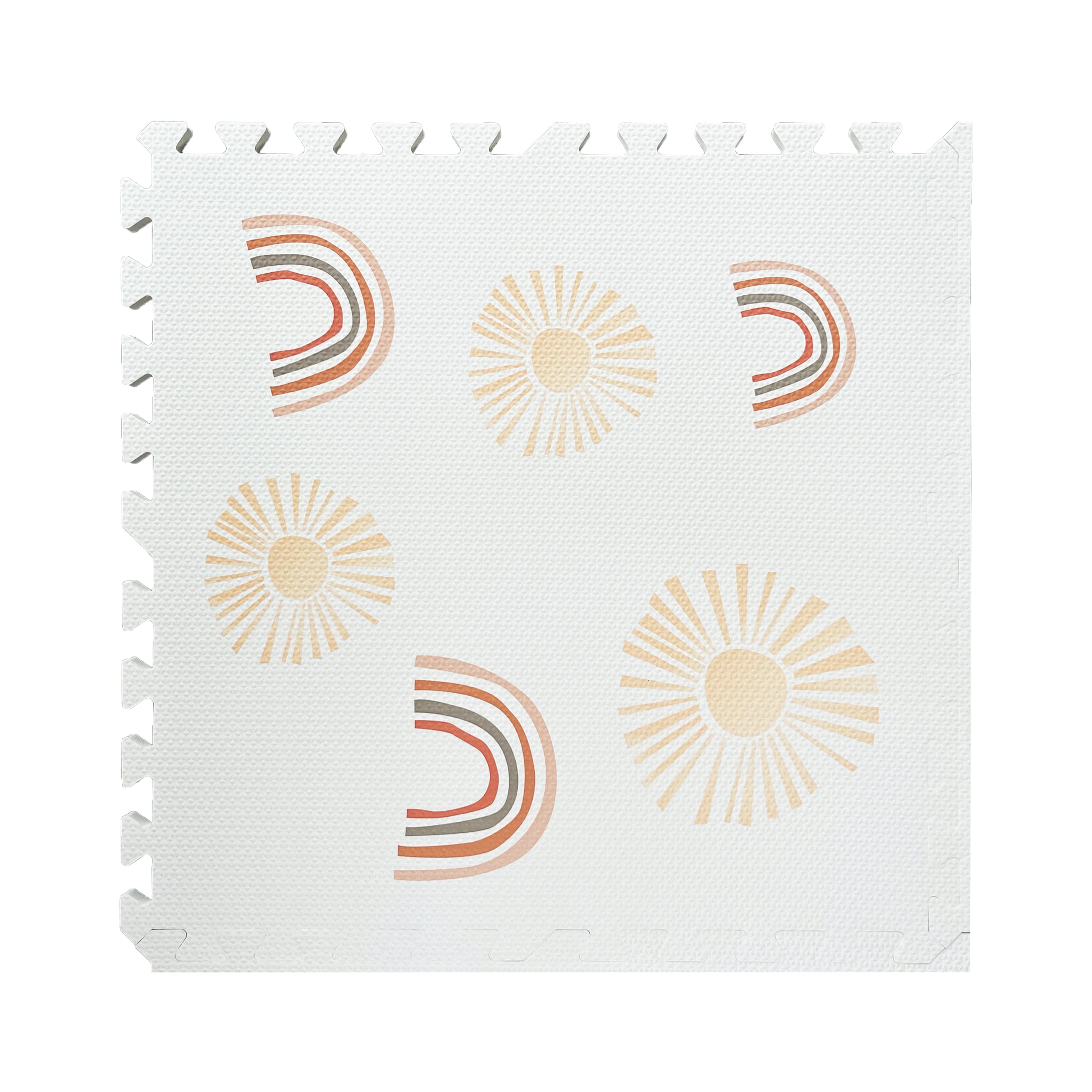 MeowBaby schuimrubberen puzzelmat – beige educatieve mat | 6 elementen