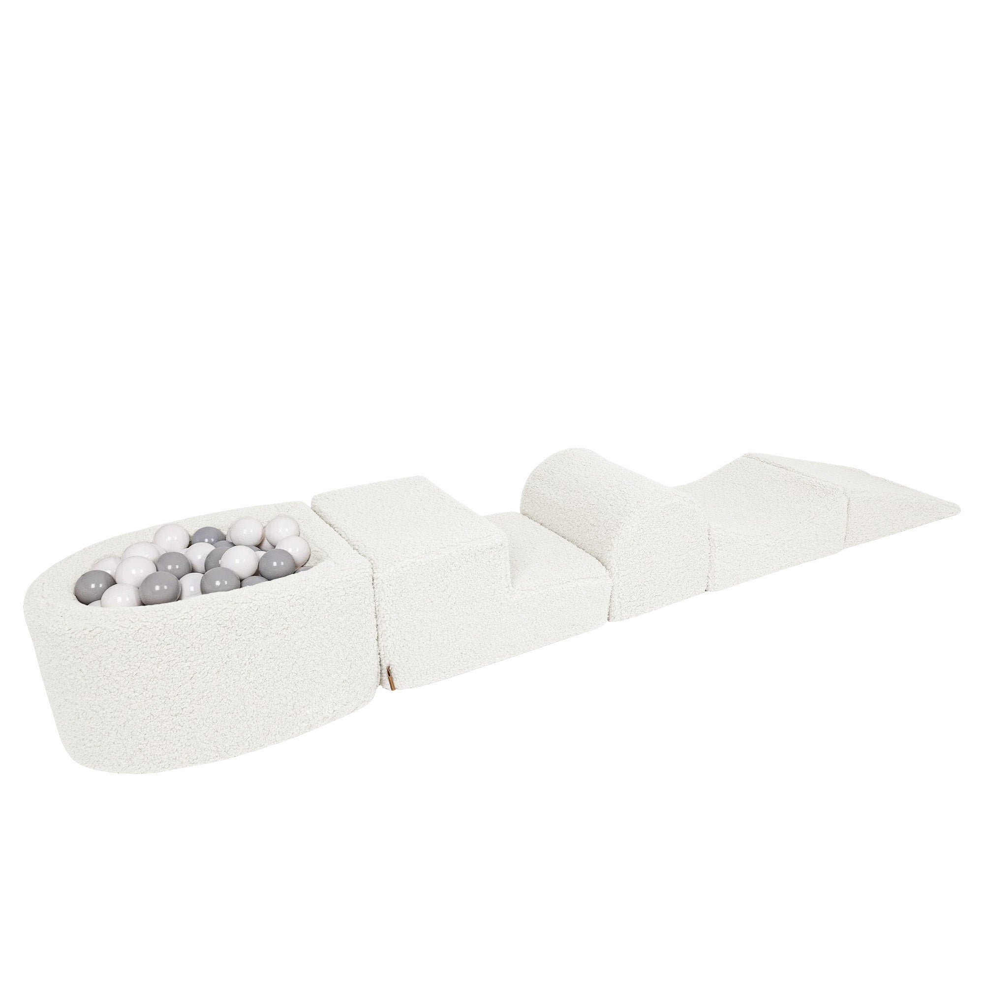 Bearly Kids Foam Klimblokken Wit - Baby Zachte Speelset | Ballen om uit te kiezen