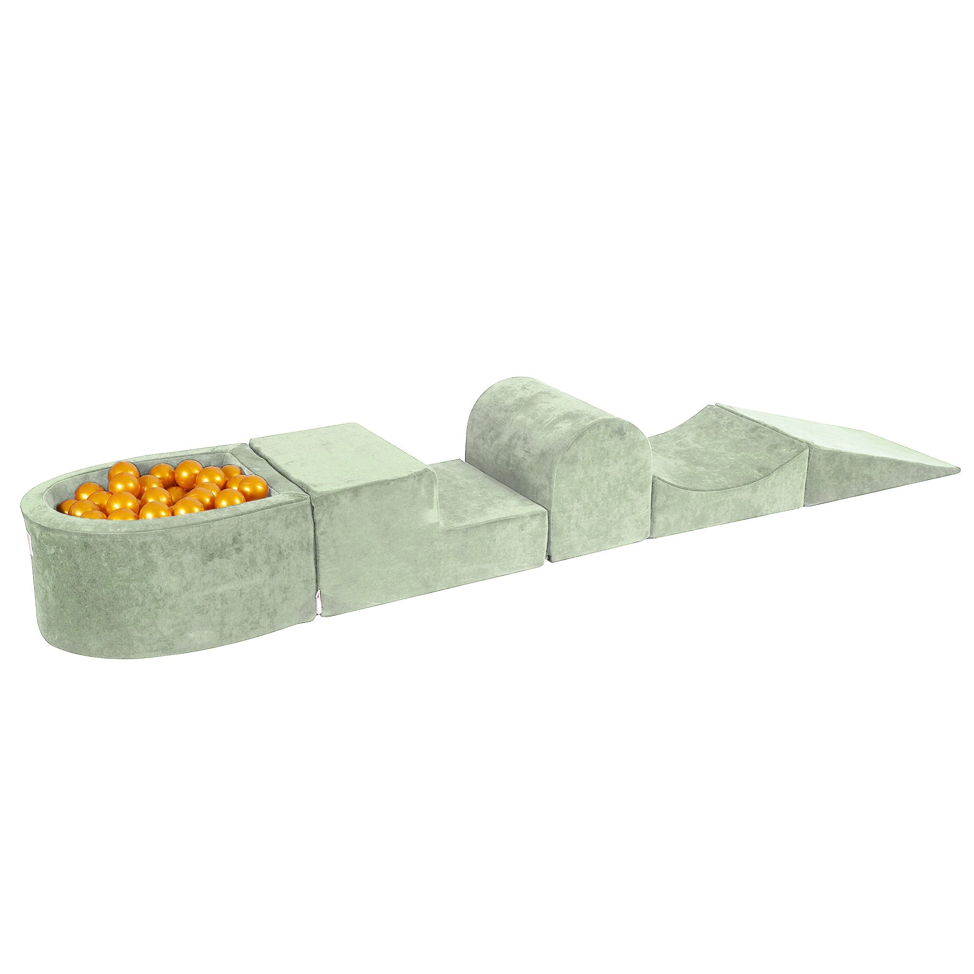 Velvet Kids Foam Klimblokken Saliegroen - Baby Zachte Speelset