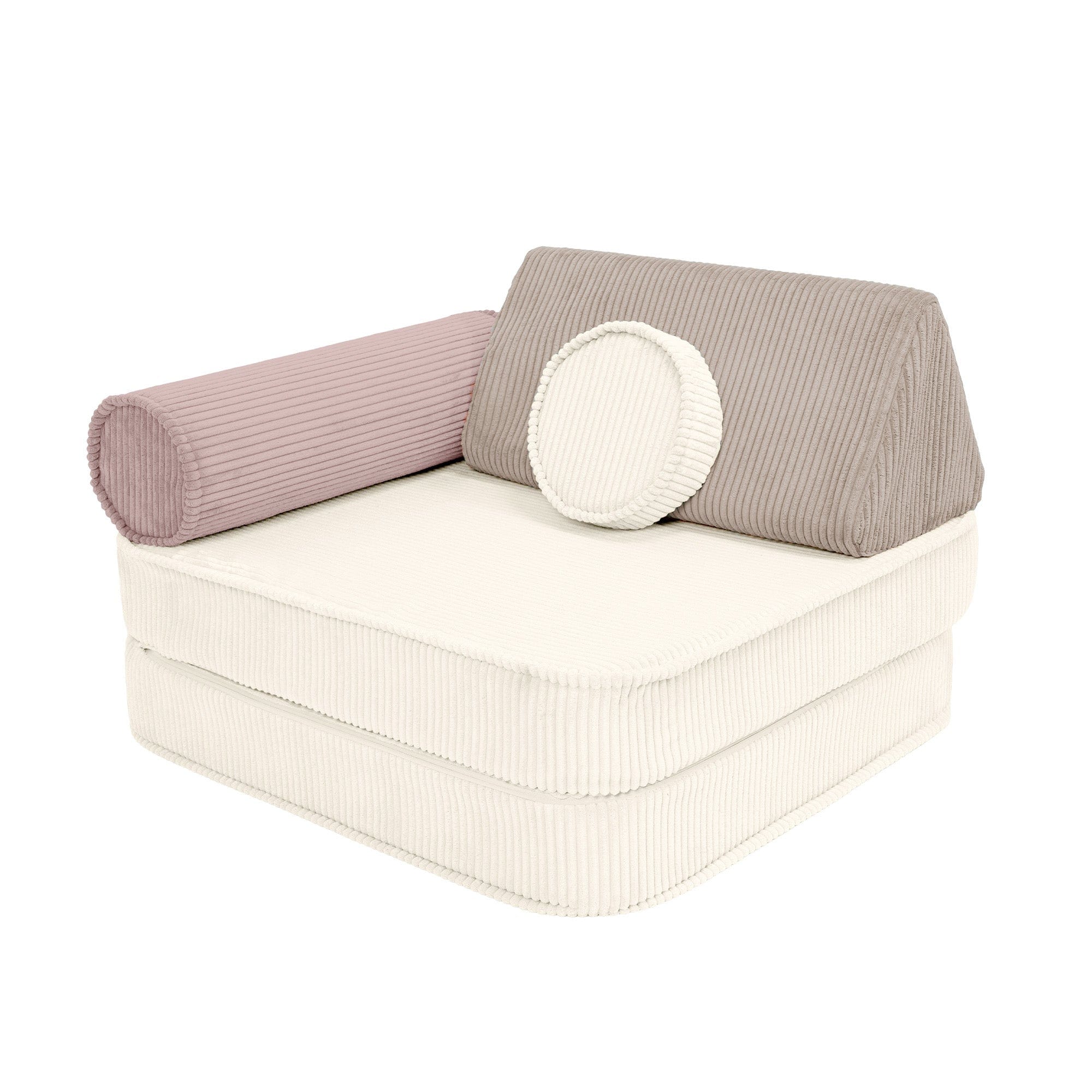 Meowbaby Modular Kids Sofa – 8 Pieces | Aesthetic Latte Macchiato