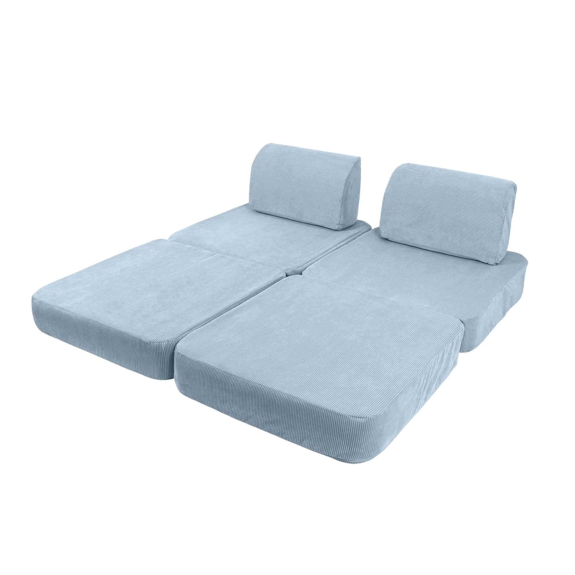 Slimcord Sofa Basic – Modulaire Kinderspeelbank | 4 Stuks