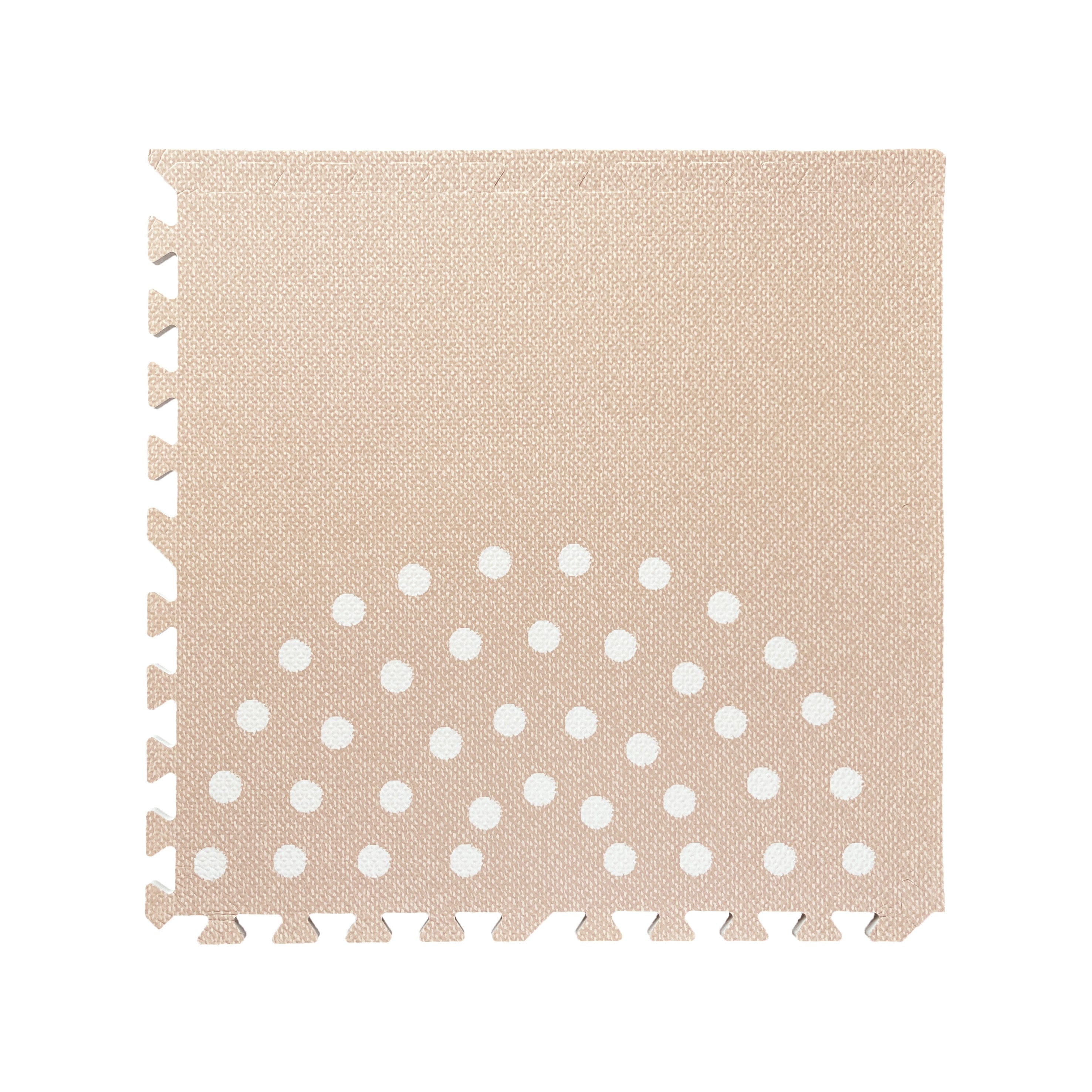 MeowBaby schuimrubberen puzzelmat – beige educatieve mat | 6 elementen