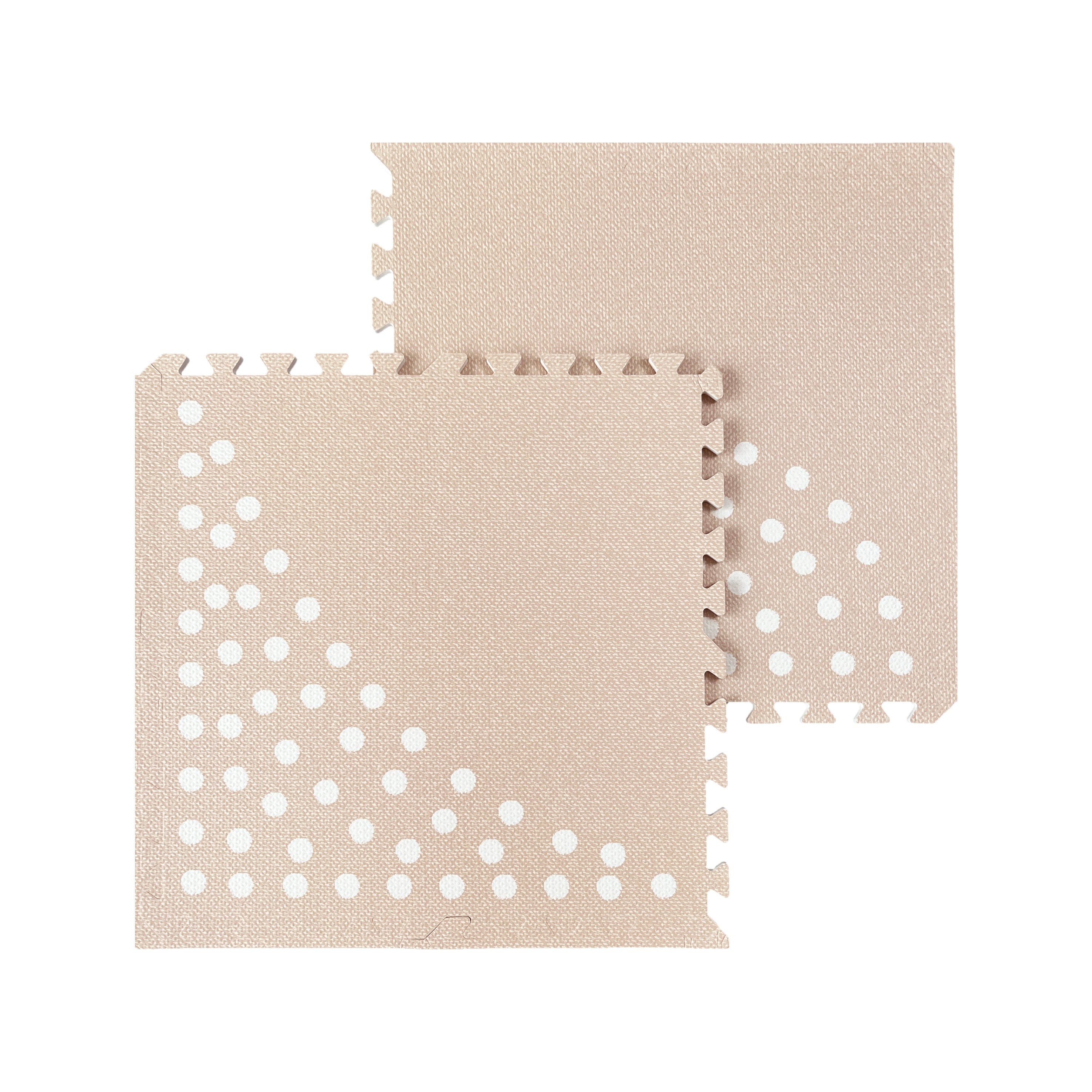 MeowBaby schuimrubberen puzzelmat – beige educatieve mat | 6 elementen