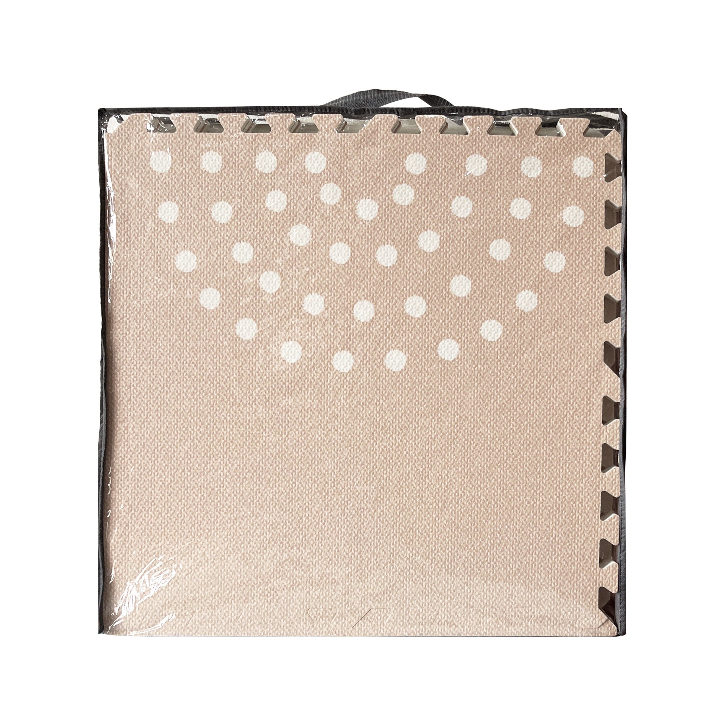 MeowBaby schuimrubberen puzzelmat – beige educatieve mat | 6 elementen