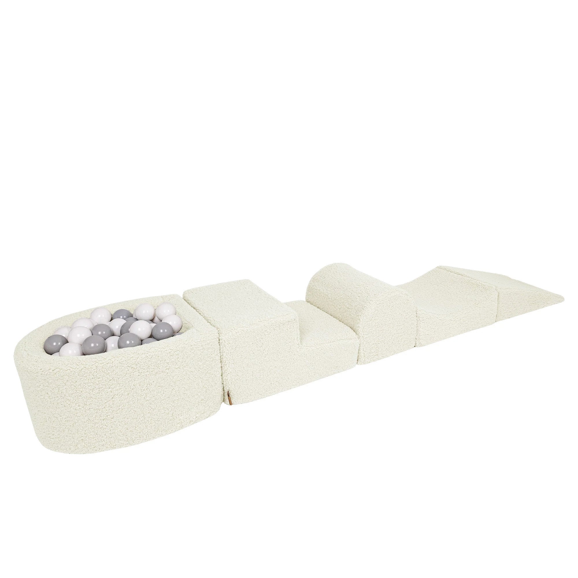 Bearly Kids Foam Klimblokken Crème - Baby Zachte Speelset | Ballen om uit te kiezen