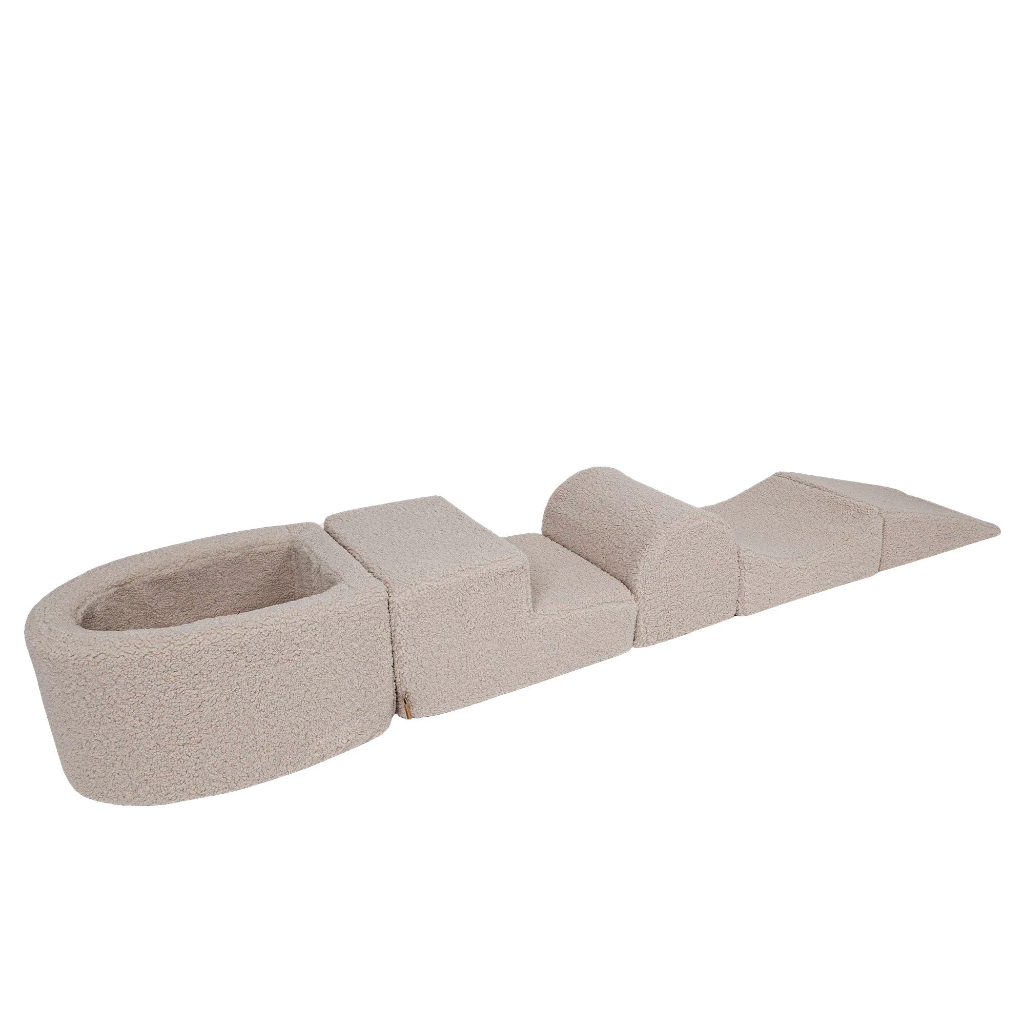 Bearly Kids Foam Klimblokken Lichtgrijs - Baby Zachte Speelset | Ballen om uit te kiezen