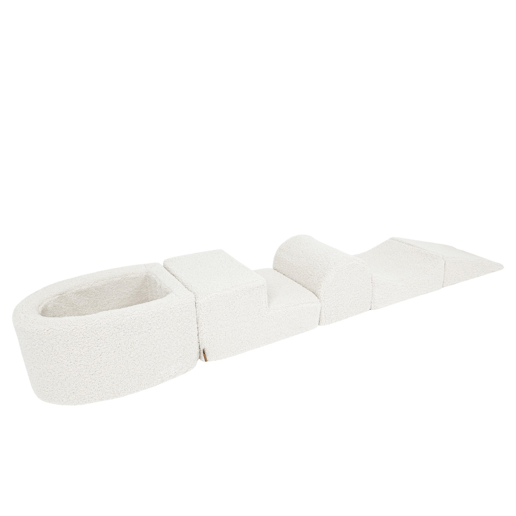 Meowbaby Bearly Foam Playground Off White 5 Elements Without Balls