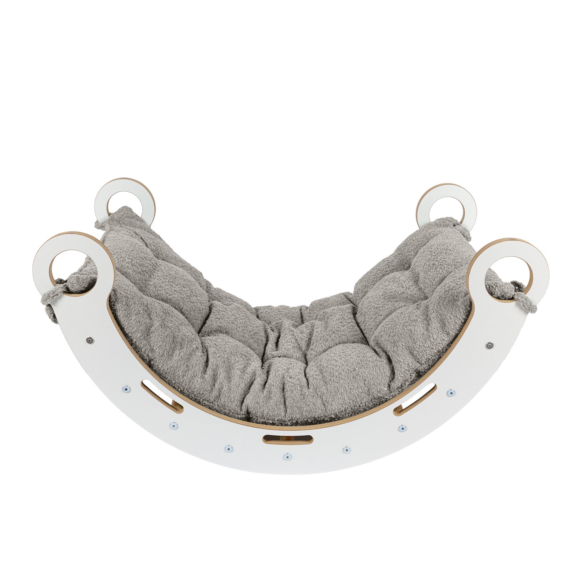MeowBaby Rocker with Rollers - Wooden Toddler Indoor Climbing Frame for Kids