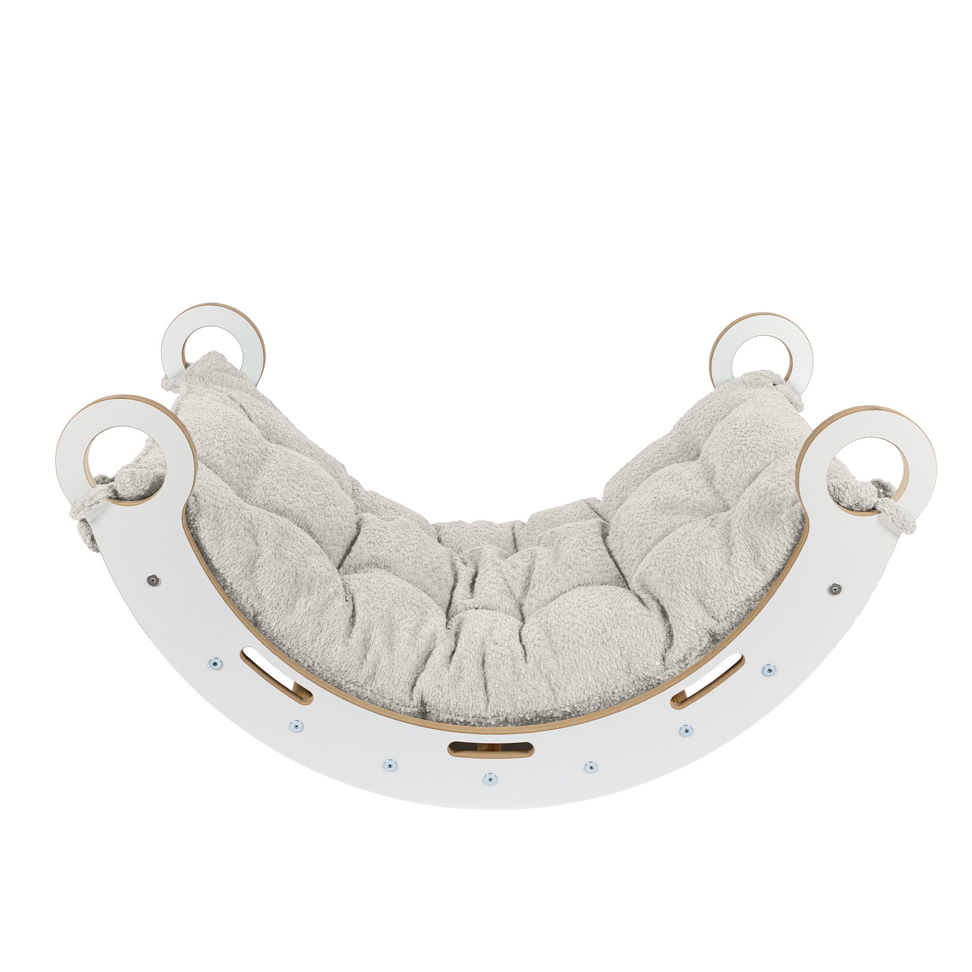 MeowBaby Rocker with Rollers - Wooden Toddler Indoor Climbing Frame for Kids