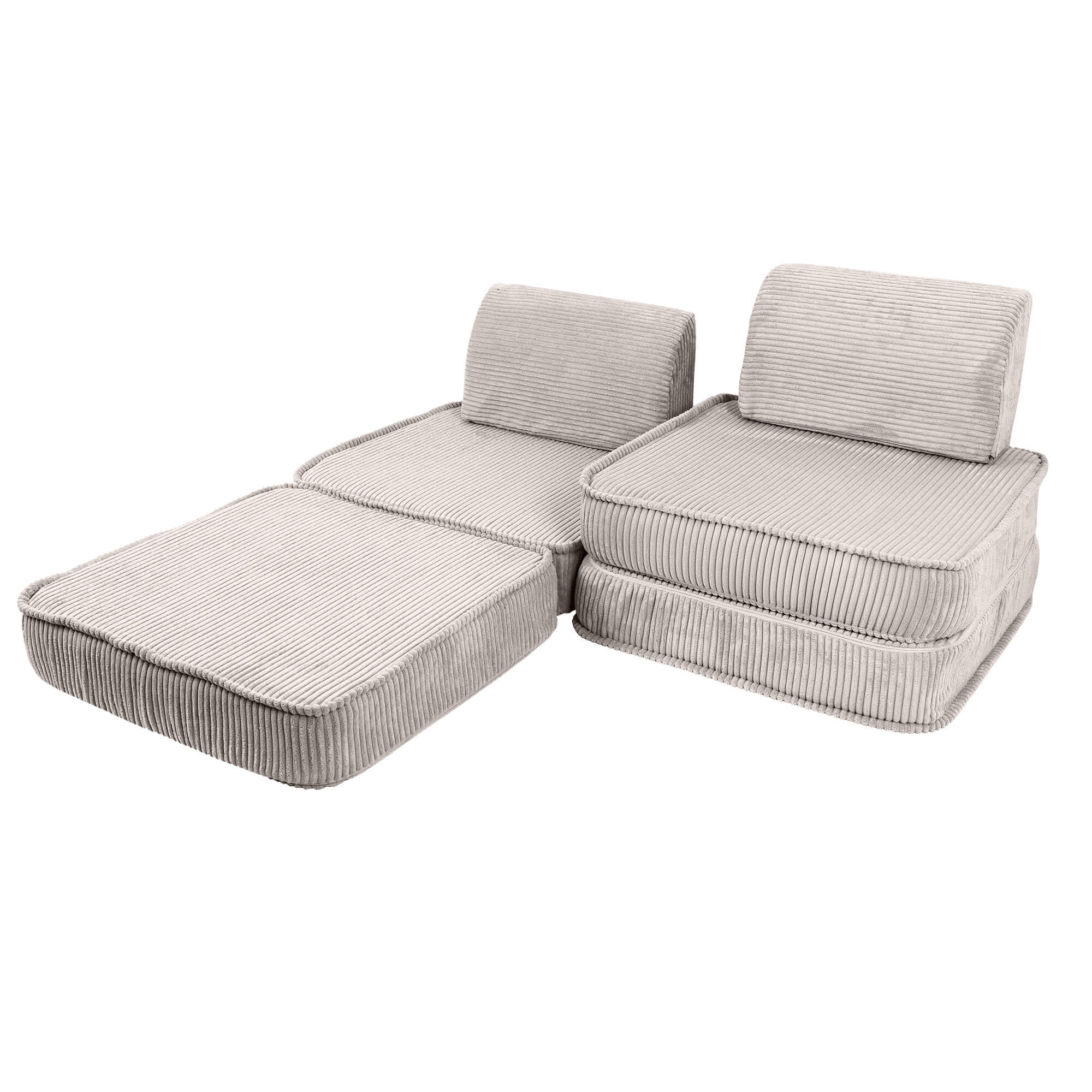 Esthetische Sofa Basic – Modulaire Kinderspeelbank | 4 Stuks