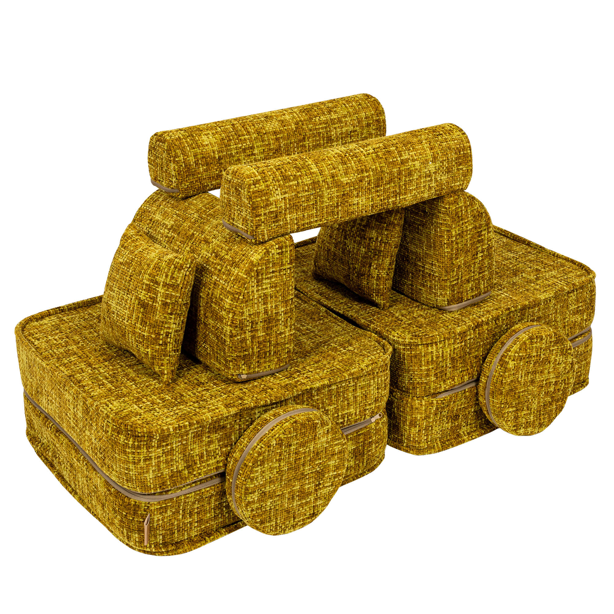 Meowbaby Tangle Pocket Sofa Plus Honey Mustard