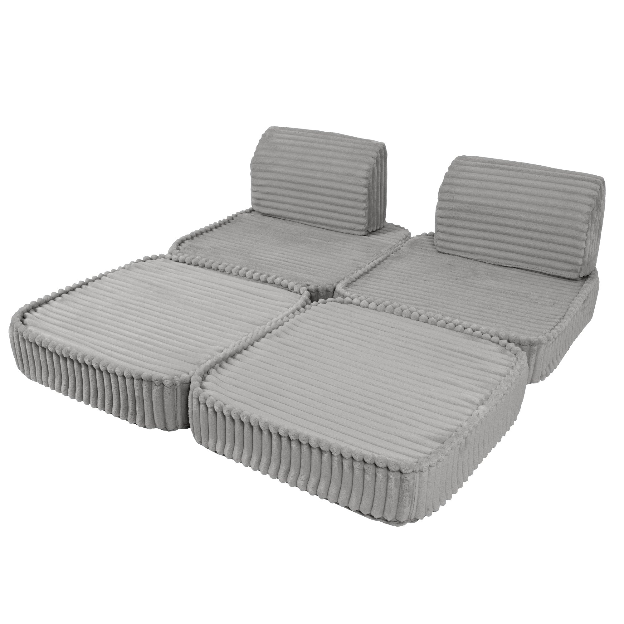 Meowbaby Churros Pocket Sofa Basic Moon Dust Grey