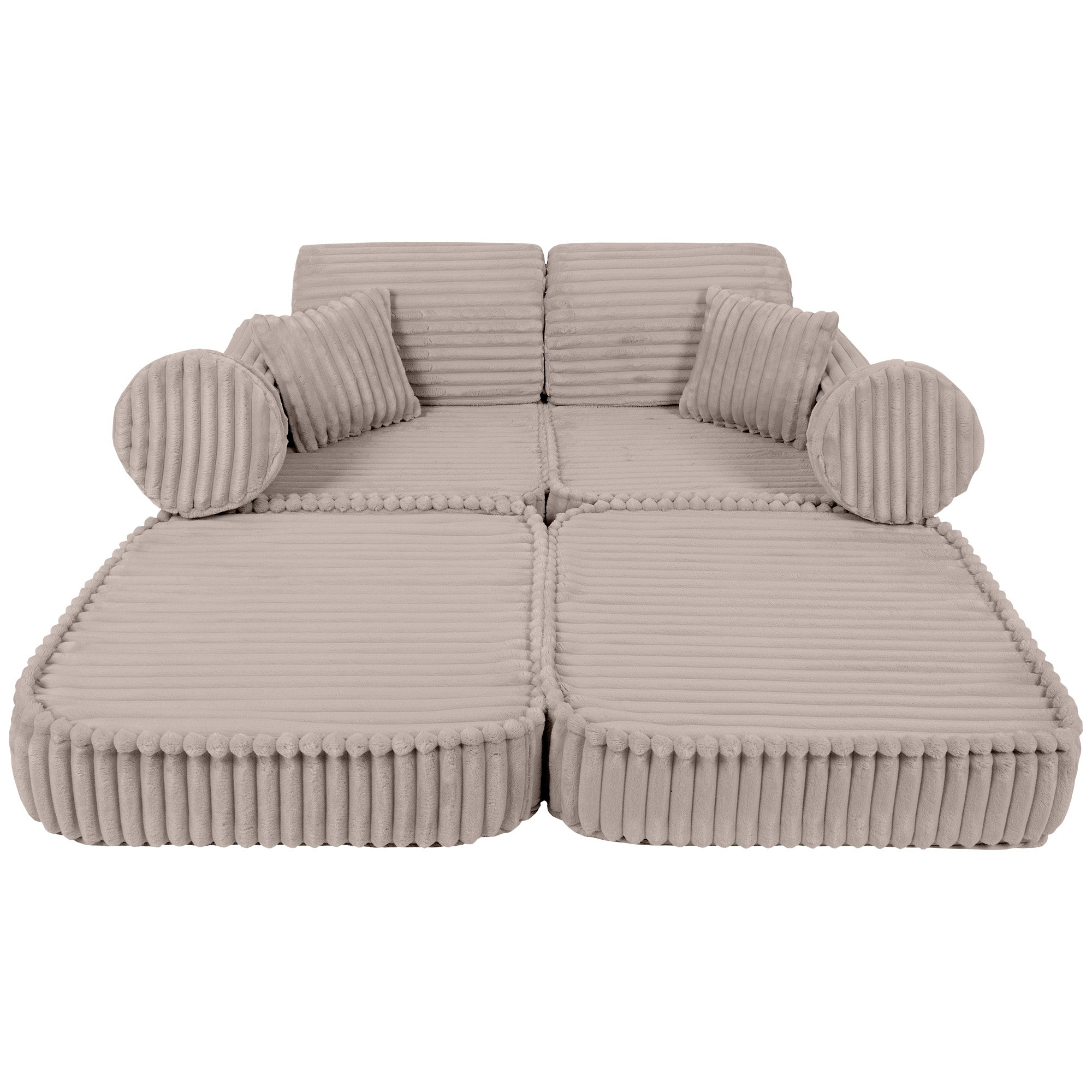 Meowbaby Churros Pocket Sofa Plus Pebble Beige