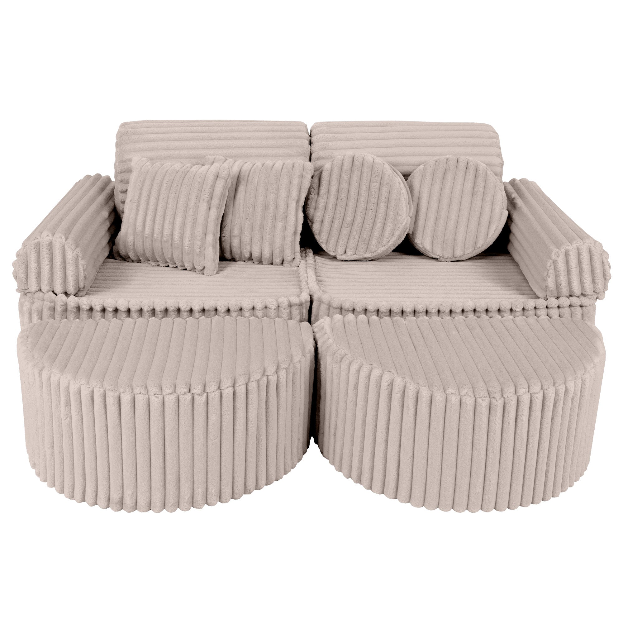 Meowbaby Churros Pocket Sofa Max Pebble Beige