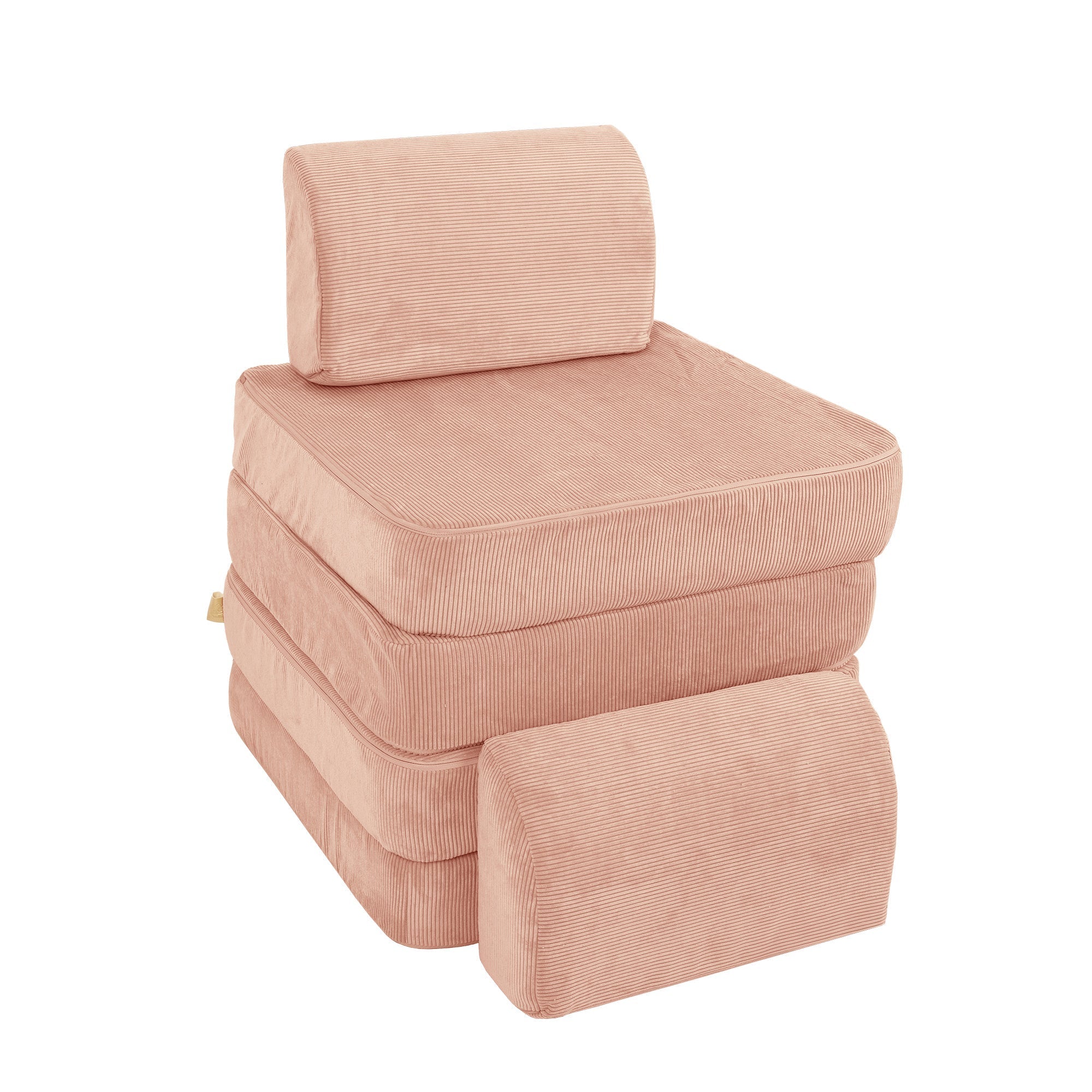 Slimcord Sofa Basic – Modulaire Kinderspeelbank | 4 Stuks