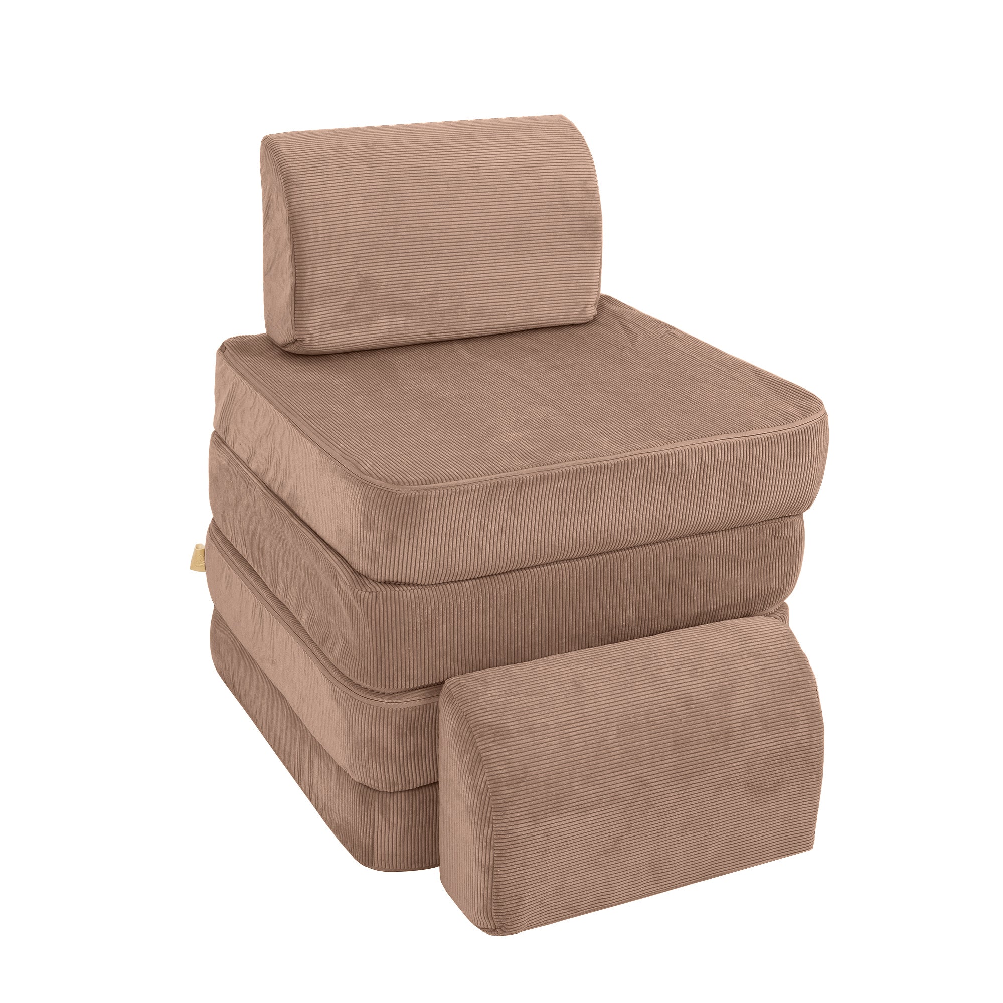 Slimcord Sofa Basic – Modulaire Kinderspeelbank | 4 Stuks