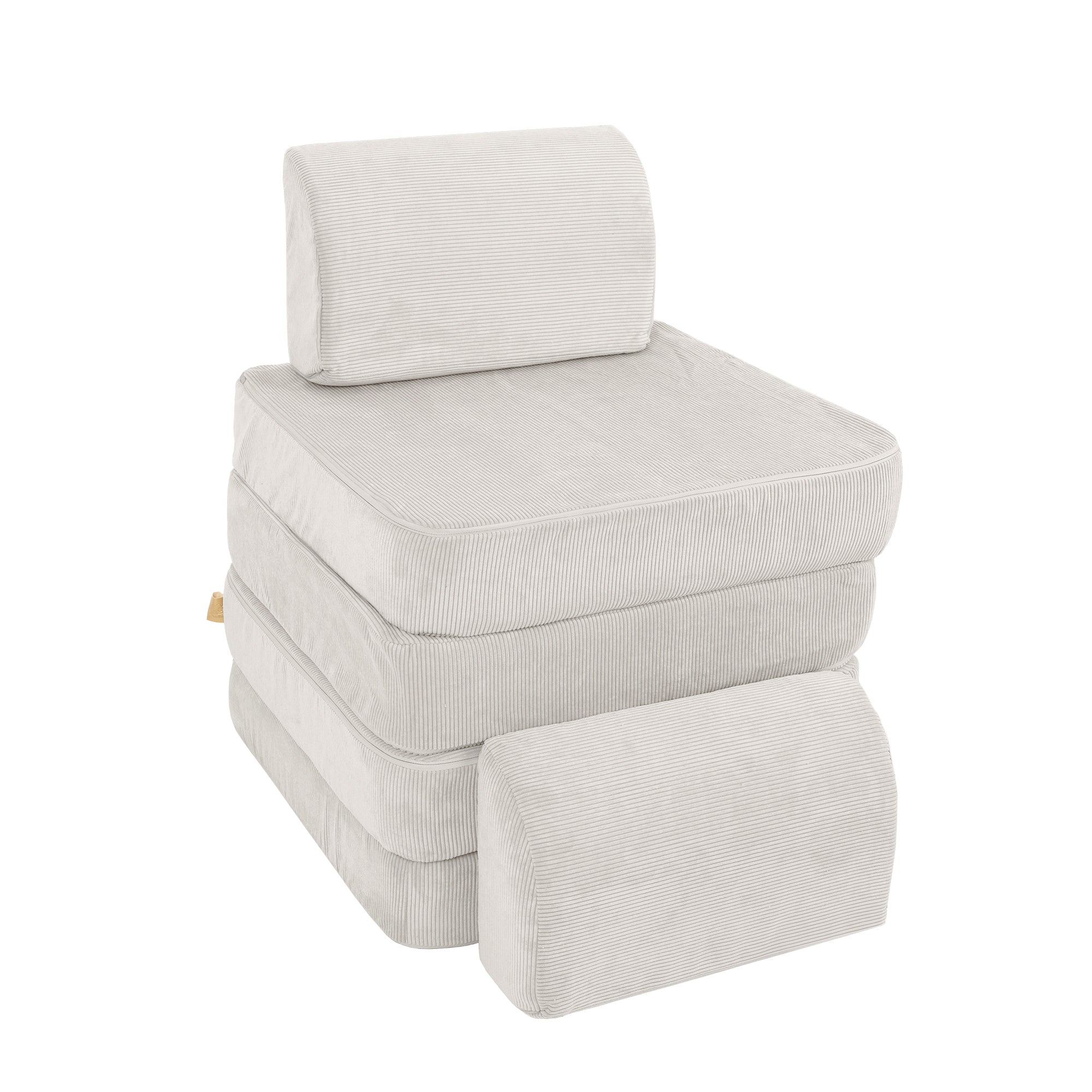 Slimcord Sofa Basic – Modulaire Kinderspeelbank | 4 Stuks