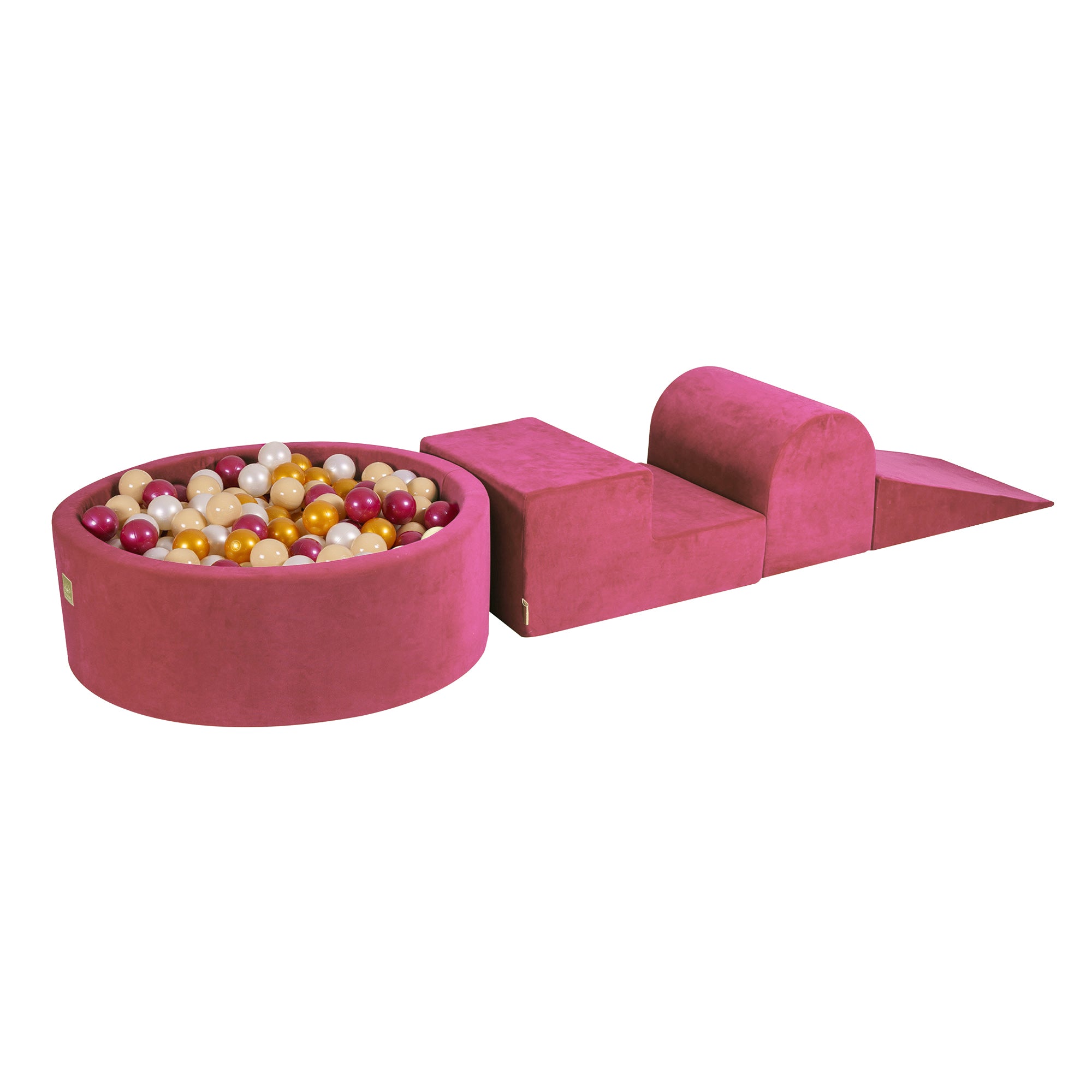 Velvet Kids Foam Klimblokken Framboosrood - Baby Zachte Speelset