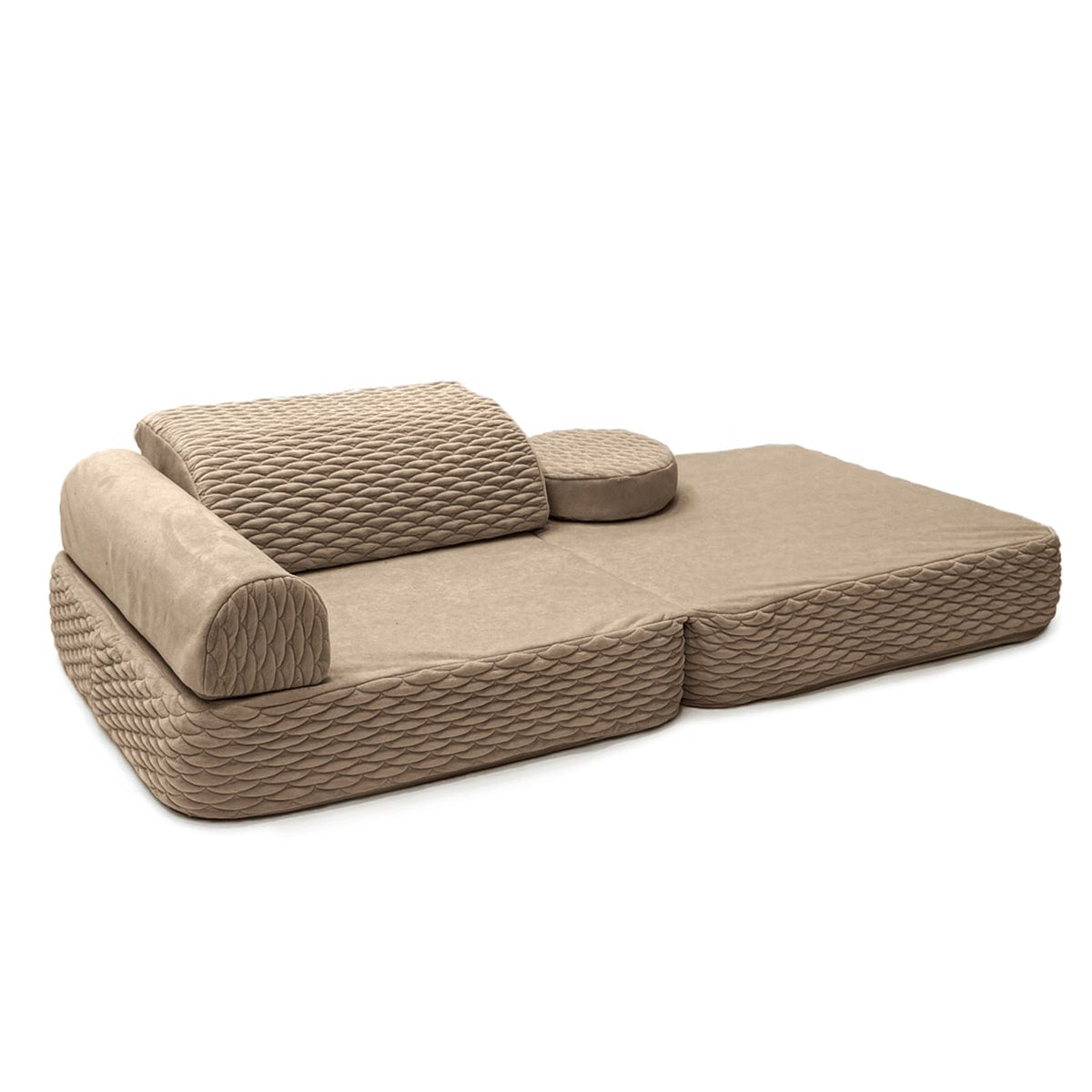 Meowbaby Modular Half-Sofa for Kids – 4 Pieces | Dune | 60cm