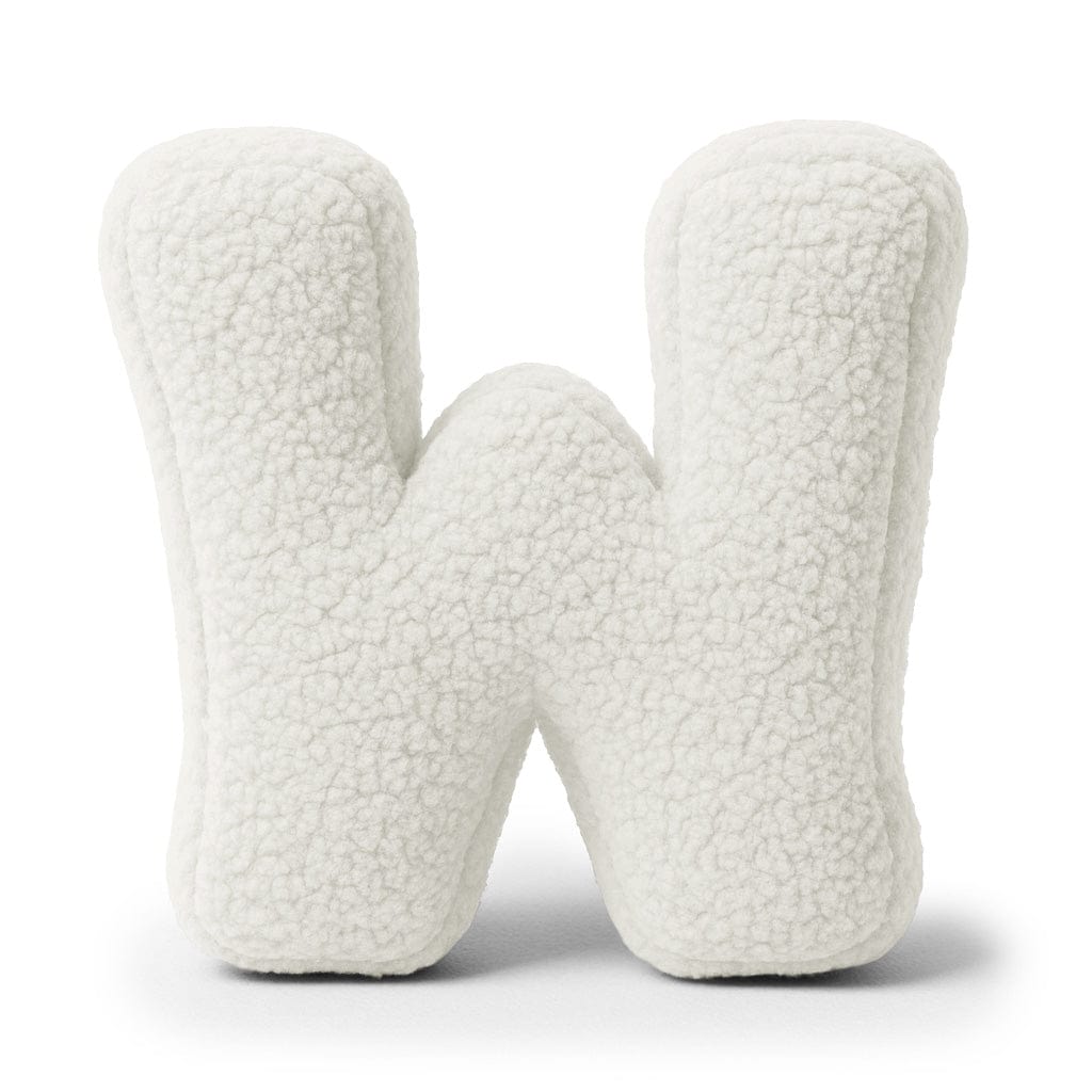 Meowbaby Alphabet Letter Pillow Off White | Bearly