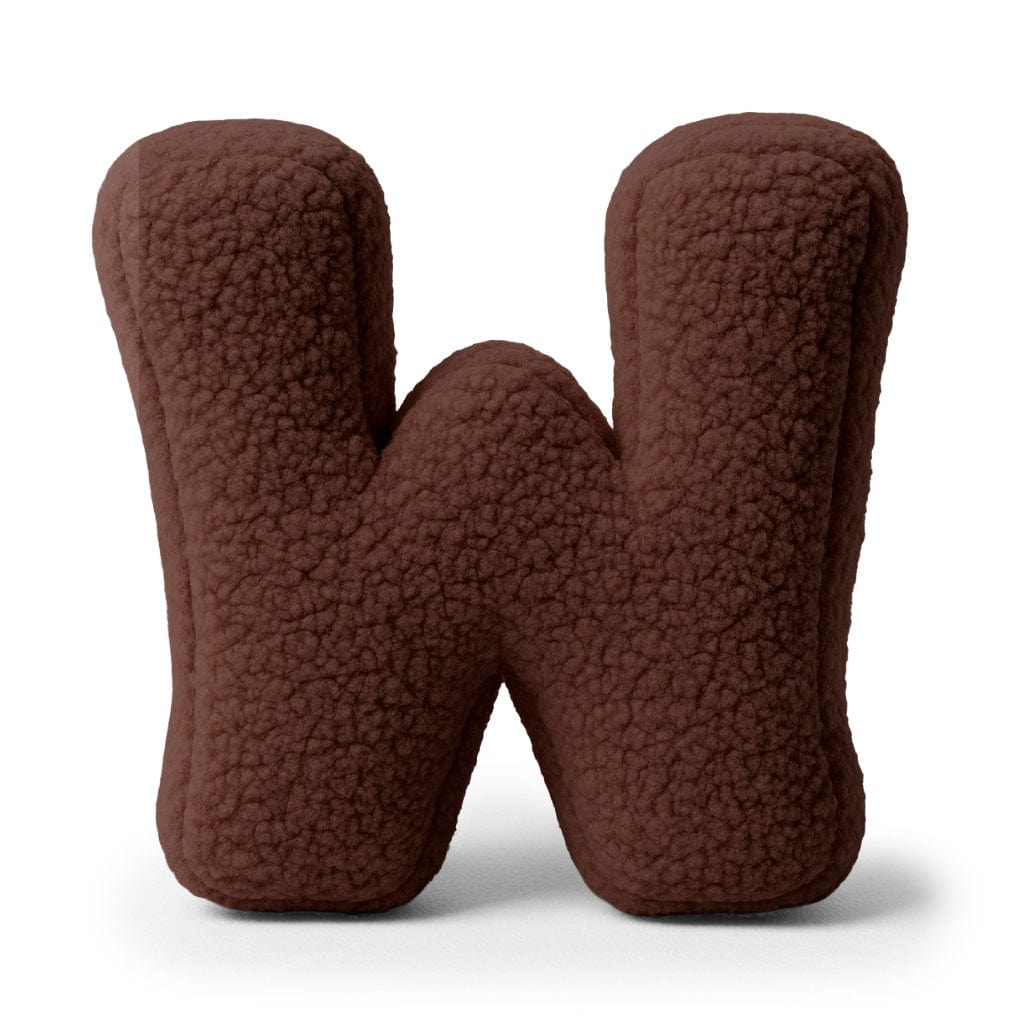 Meowbaby Alphabet Letter Pillow Dark Brown | Bearly