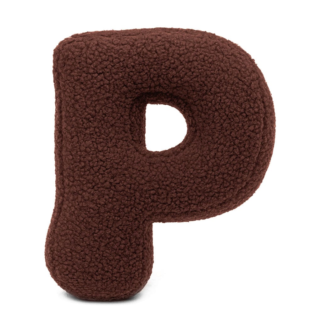 Meowbaby Alphabet Letter Pillow Dark Brown | Bearly