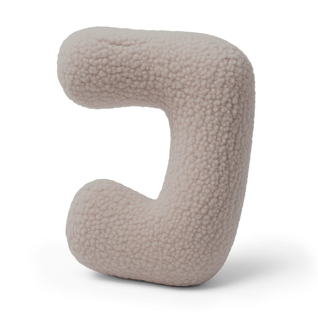 Meowbaby Alphabet Letter Pillow Light Gray | Bearly