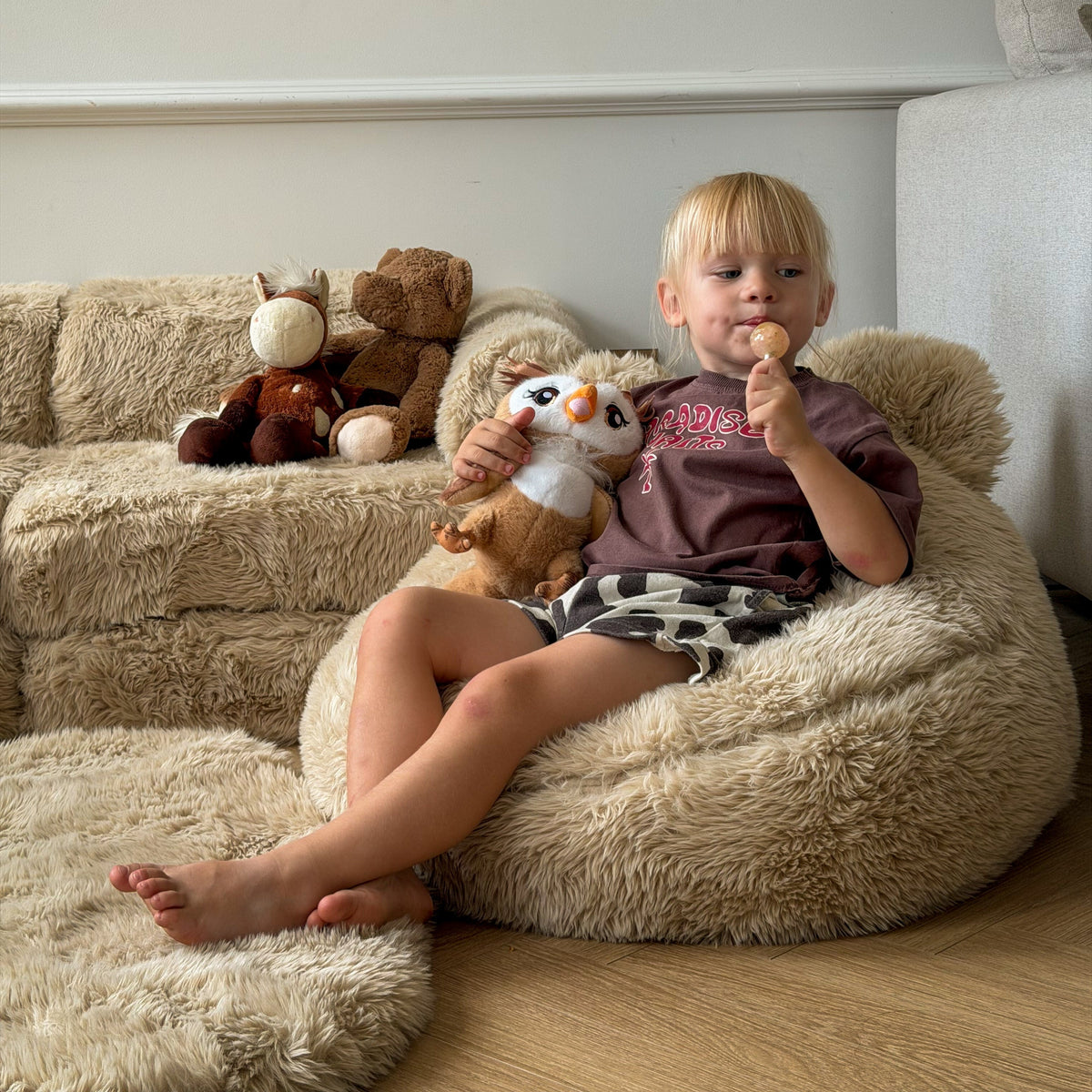Meowbaby Pouf for Kids - Sako Bag Teddy | Mammoth