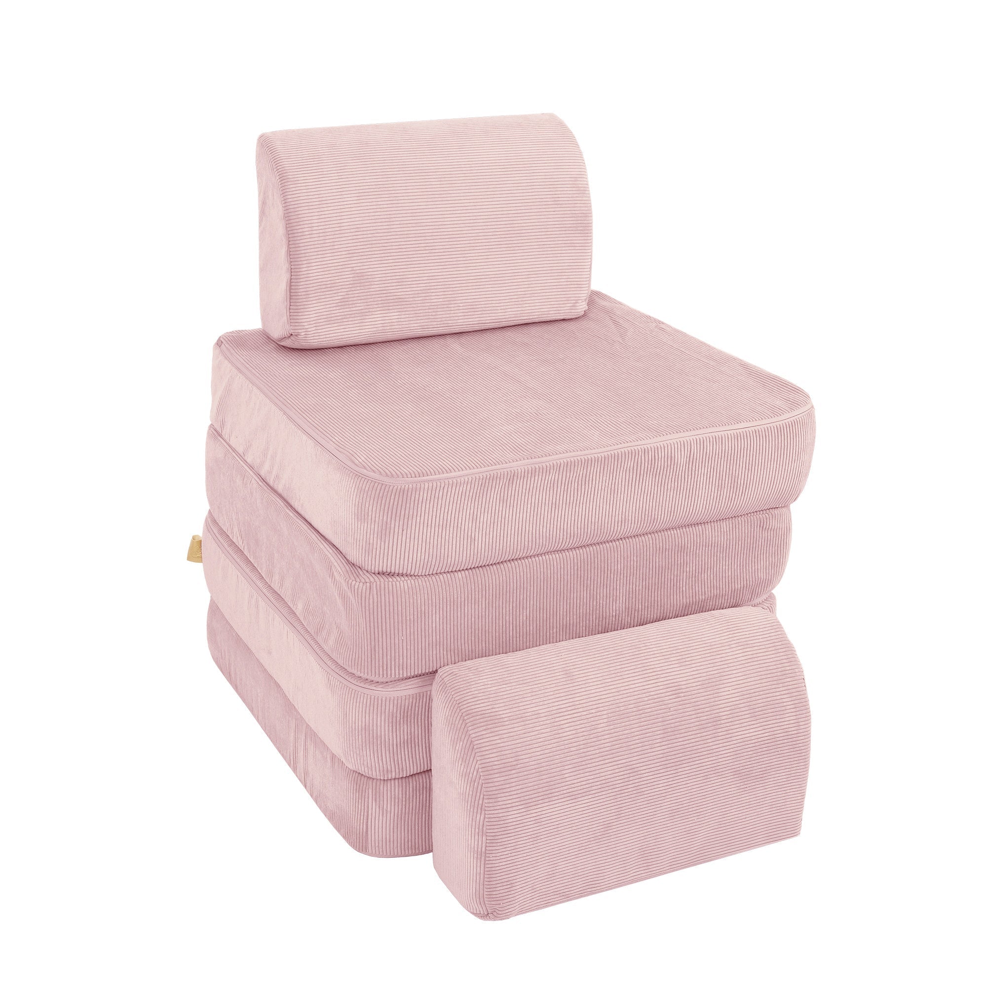 Slimcord Sofa Basic – Modulaire Kinderspeelbank | 4 Stuks