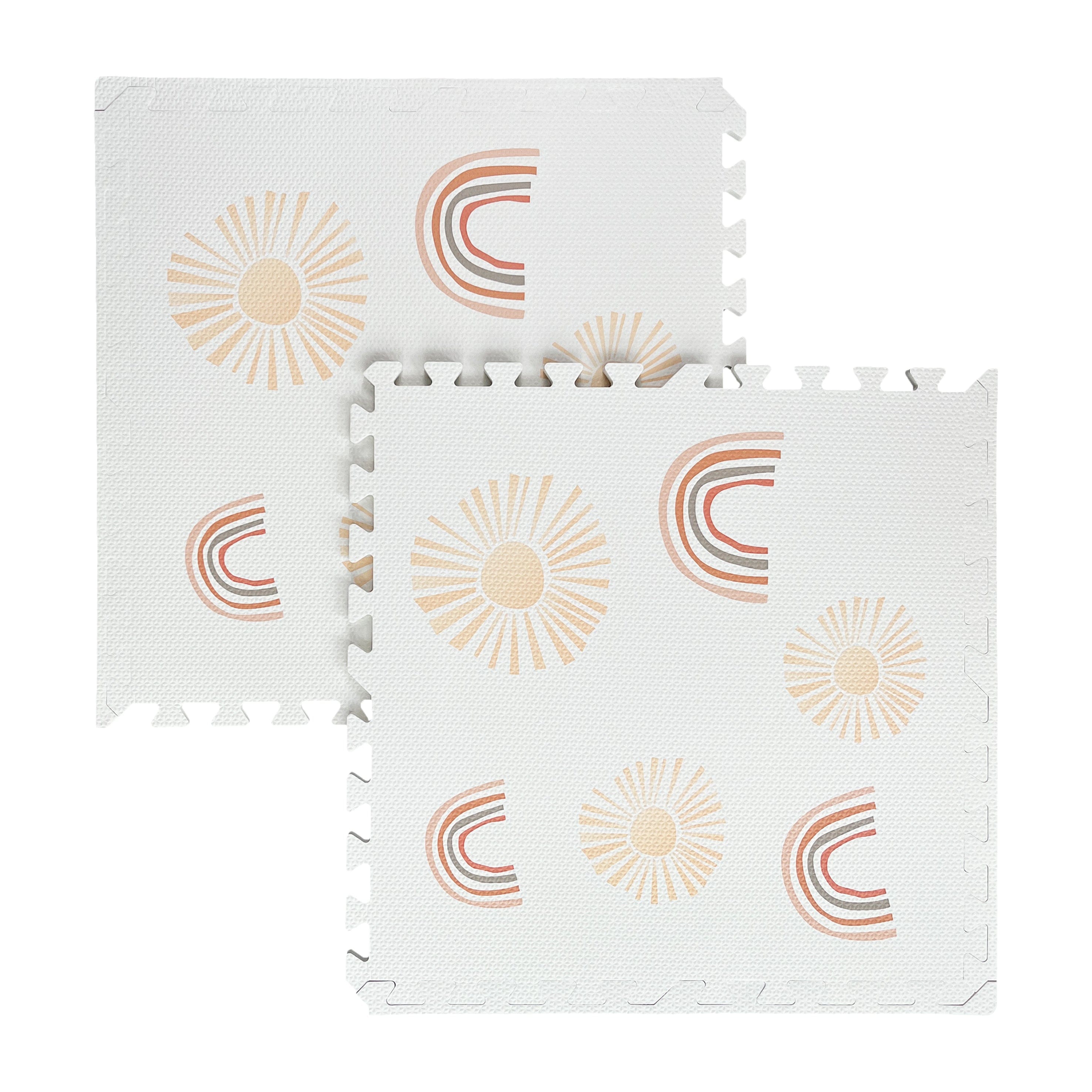 MeowBaby schuimrubberen puzzelmat – beige educatieve mat | 6 elementen