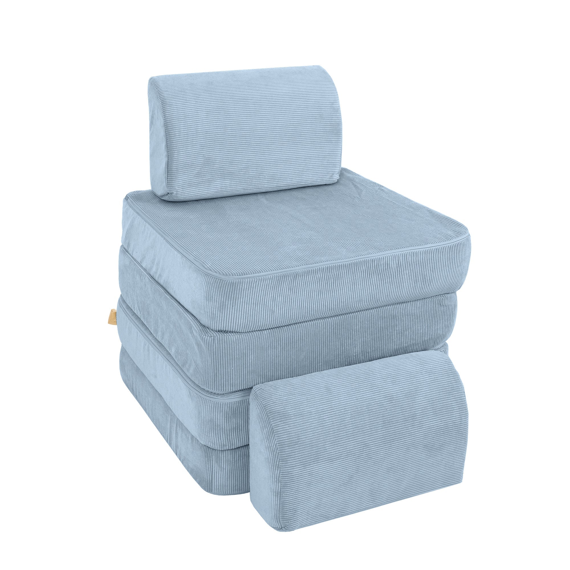 Slimcord Sofa Basic – Modulaire Kinderspeelbank | 4 Stuks